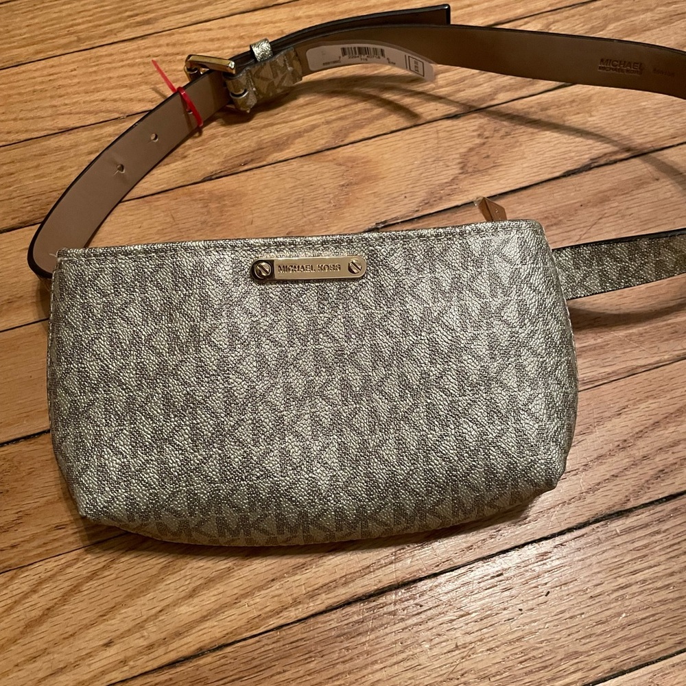 NWT Michael Kors Gold Fanny Pack
